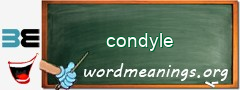 WordMeaning blackboard for condyle